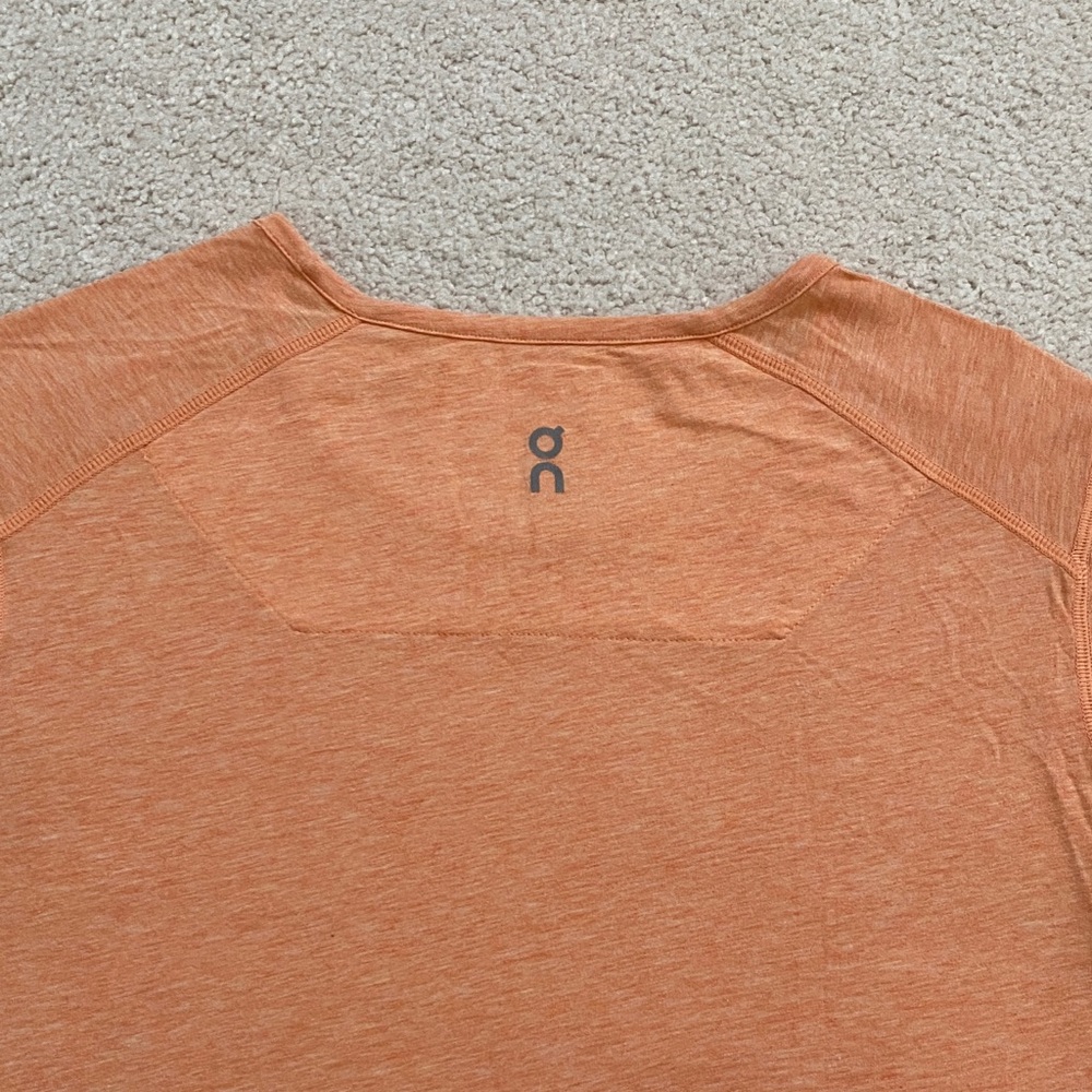 On Running Women's Orange Comfort T Athletic Top - Picture 10 of 12